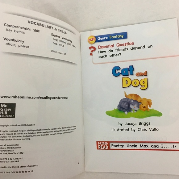 Grade 2 Reading Level Books Paired Read McGraw-Hill Fiction Fantasy Poetry - Picture 11 of 16